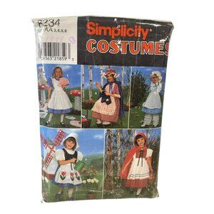 Simplicity 8234 Child's Costume Dress Sizes 3-6 Vintage